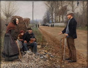 En Landevej (A Highway), 1893. Creator: Brendekilde, Hans Andersen (1857-1942).