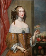 Portrait of Princess Henriette Adelaide of Savoy (1636-1676), Electress of Bavaria. Creator: Torret, Philibert (c. 1600-1669).