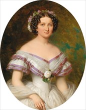 Portrait of Countess Maria Gabriella Josepha Anna Szápáry (1834-1912), née Atzél de Borosjenö, 1857. Creator: Barabás, Miklós (1810-1898).