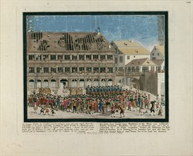 La Journée du 21 juillet 1789. The Storming of Strasbourg City Hall on July 21, 1789, c. 1790. Creator: Devere, G. (active ca. 1790).