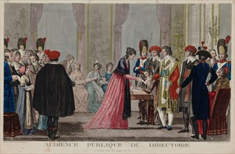 Audience publique du Directoire , ca 1797. Creator: Chataignier, Alexis (1772-1817).