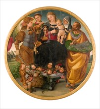 Madonna and Child between Saints (Tondo Signorelli), 1510-1515. Creator: Signorelli, Luca (ca 1441-1523).