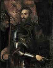 Portrait of Pier Luigi Farnese (1503-1547) , c. 1546. Creator: Titian (1488-1576).