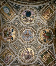 Ceiling in Stanza della Segnatura , ca 1510-1511. Creator: Raphael (Raffaello Sanzio da Urbino) (1483-1520).
