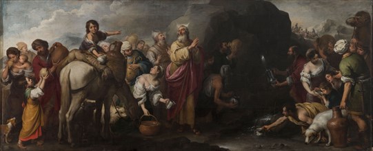 Moses Striking Water from the Rock, 1667-1670. Creator: Murillo, Bartolomé Estebàn (1617-1682).
