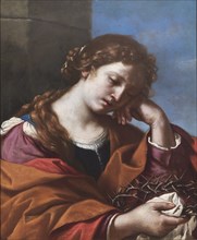 Mary Magdalene with the Crown of Thorns, 1632. Creator: Guercino (1591-1666).