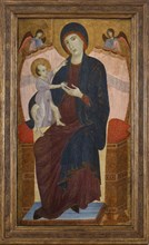 Madonna and Child enthroned with angels, c. 1280. Creator: Duccio di Buoninsegna (1260-1318).