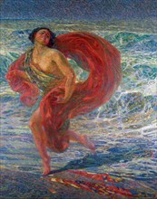 Isadora Duncan. (Gioia tirrena), 1914. Creator: Nomellini, Plinio (1866-1943).