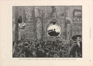 L'Épopée by M. Caran d'Ache at the shadow theater "Chat noir", 1887. Creator: Tinayre, Louis (1861-1942).