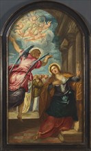 The Angel foretelling Saint Catherine of Alexandria of her martyrdom, 1570s. Creator: Tintoretto, Jacopo (1518-1594).