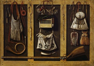 Still-Life with Hunting Equipment, c. 1660. Creator: Leemans, Johannes, (Workshop)  .