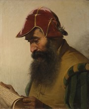 Benvenuto Cellini reading his manuscript. Creator: Sala, Eliseo (1813-1879).