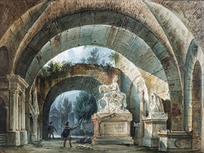 Stage design for the opera Don Giovanni by Wolfgang Amadeus Mozart. Creator: Magnani, Girolamo (1815-1889).