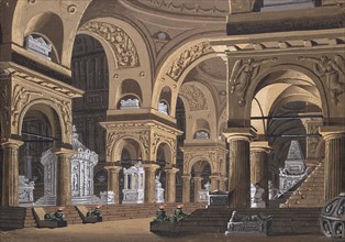 Stage design for the opera "Castore e Polluce" by Francesco Bianchi. Creator: Sanquirico, Alessandro (1777-1849).