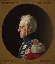 Portrait of Frederick VI of Denmark (1768-1839), 1839. Creator: Eckersberg, Christoffer-Wilhelm (1783-1853).