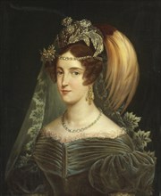 Portrait of Maria Cristina of Savoy (1812-1836), Queen of the Two Sicilies, 1830. Creator: Navarra, Giuseppe (active End of 18th - Early 19th cen.).