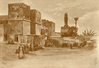 Bab al-Nasr gate in Cairo, 1898. Creator: Christian Wilhelm Allers.