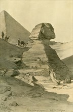 The Pyramid of Khufu and the Sphinx, 1898.  Creator: Christian Wilhelm Allers.