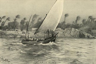 Storm from the north on the River Nile, Egypt, 1898.  Creator: Christian Wilhelm Allers.