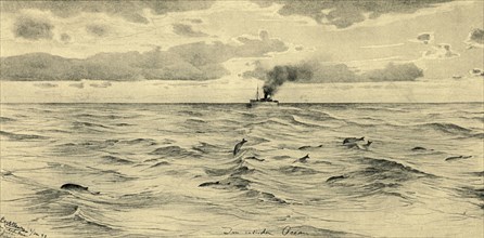 Steamship on the Indian Ocean, 1898. Creator: Christian Wilhelm Allers.