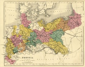 Map of Prussia, c1872.  Creator: Unknown.