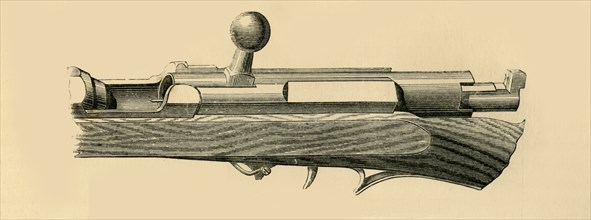 'Prussian Needle-Gun (Breech Open)', c1872. Creator: Unknown.