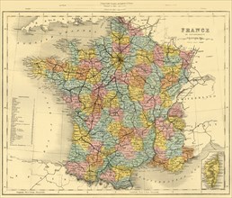 Map of France, c1872.  Creator: Unknown.