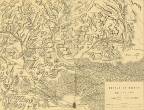 Map of the Battle of Woerth, 6 August 1870, (c1872).  Creator: R. Walker.