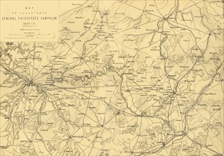 'Map to Illustrate General Faidherbe's Campaign 1870-71', c1872.  Creator: R. Walker.