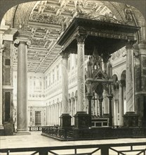 'Splendid altar of St. Paul's - outside the walls, Rome', c1909. Creator: Unknown.
