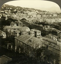'Genoa, east from the Rosazza Gardens, Italy', c1909. Creator: Unknown.