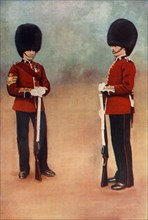 'Colour-Sergeant and Private, the Scots Guards', 1900. Creator: Gregory & Co.