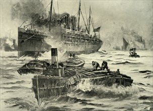 'The Outbreak of the War - Transport Leaving England for the Cape', 1900. Creator: Charles John De Lacy.