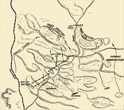 'Plan of battle of Elandslaagte', 1900. Creator: Unknown.
