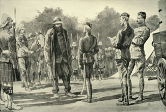 Majuba Day - Cronje Surrenders to Lord Roberts at Paardeberg", 1900. Creator: Richard Caton Woodville II.