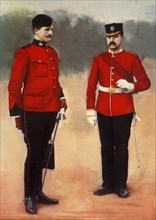 'West Surrey (Adjutant) and East Surrey (Sergeant-Major)', 1901. Creator: Gregory & Co.