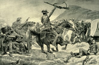 'Charge of the Bushmen and New Zealanders on Boer Guns near Klerksdorp, March 24, 1901', 1902 Creator: Richard Caton Woodville II.