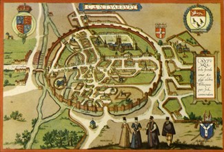'Plan of Canterbury in the Sixteenth Century', (1943).  Creator: Frans Hogenberg.
