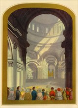 'A Service in St. Paul's Cathedral', c1850, (1947).  Creator: Bradshaw & Blacklock.