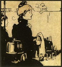'The Barmaid', 1888, (1946). Creator: William Nicholson.