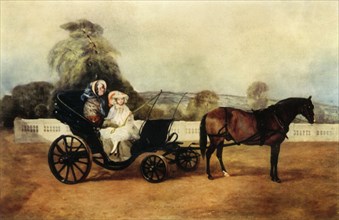 'A Victorian Grandmother Driving in a Pony Carriage...', early-mid 19th century, (1942).  Creator: John Ferneley.