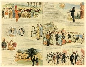 'Scenes from a Victorian Summer', 1878, (1942). Creator: Randolph Caldecott.
