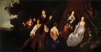 'The Concert', c1650, (1944). Creator: Peter Lely.