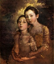 'The Painter's Daughters with a Cat', c1760, (1944).  Creator: Thomas Gainsborough.