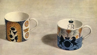 'Two Wedgwood Mugs Designed by Eric Ravilious', 1944. Creator: Unknown.