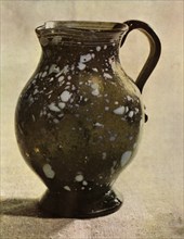 Nailsea jug, late 18th-early 19th century, (1946).  Creator: Unknown.
