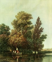 'The Angler's Pool', 1809, (1946).  Creator: John James Chalon.
