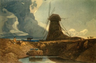 'Draining Mill, Lincolnshire', 1810, (1947).  Creator: John Sell Cotman.