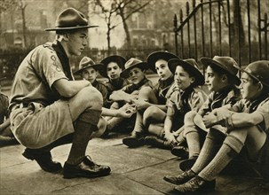 'A King's Scout Taking to Boy Scouts from Gibraltar, London 1941', (1944).  Creator: Unknown.