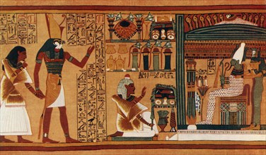 'The Presentation of Ani to Osiris', c13th century BC, (1915). Creator: Unknown.